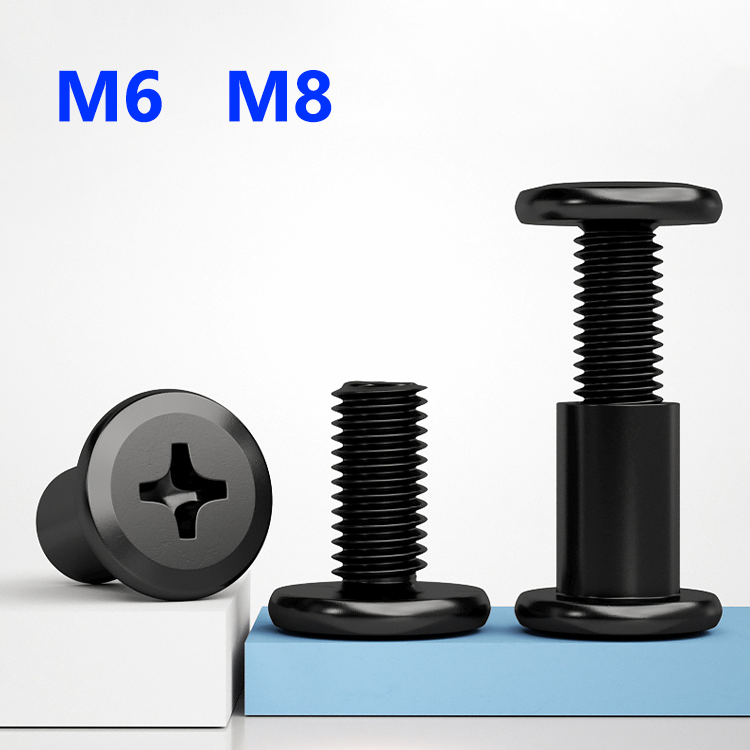 Furniture Hardware Barrel Nut - Yiqianyuan Black Carbon Steel Chicago Screws