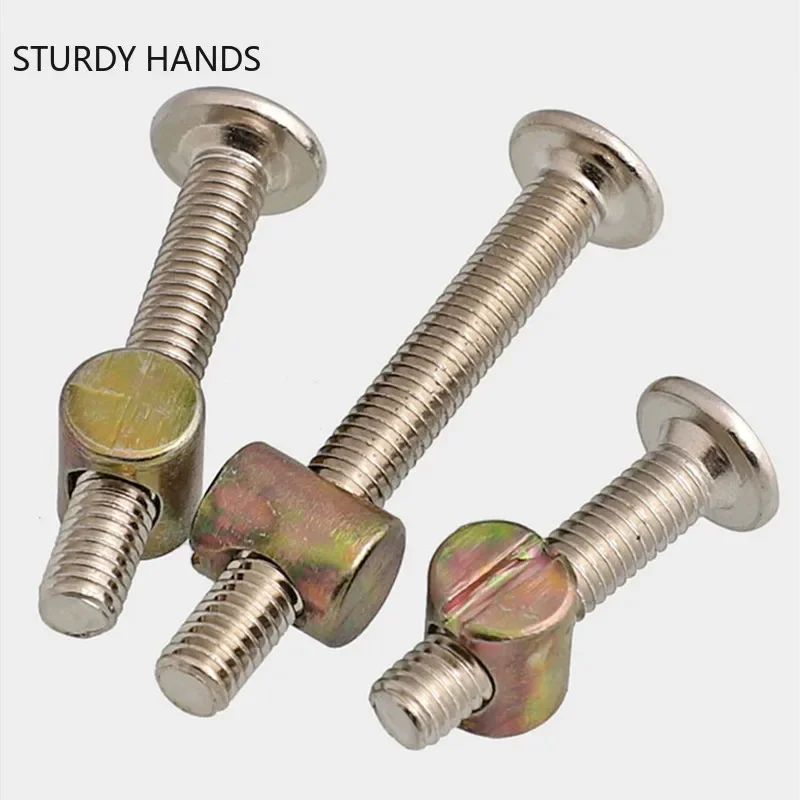 Furniture Hardware Barrel Nut - 30pcs/pack Furniture Bolts and Nuts Set