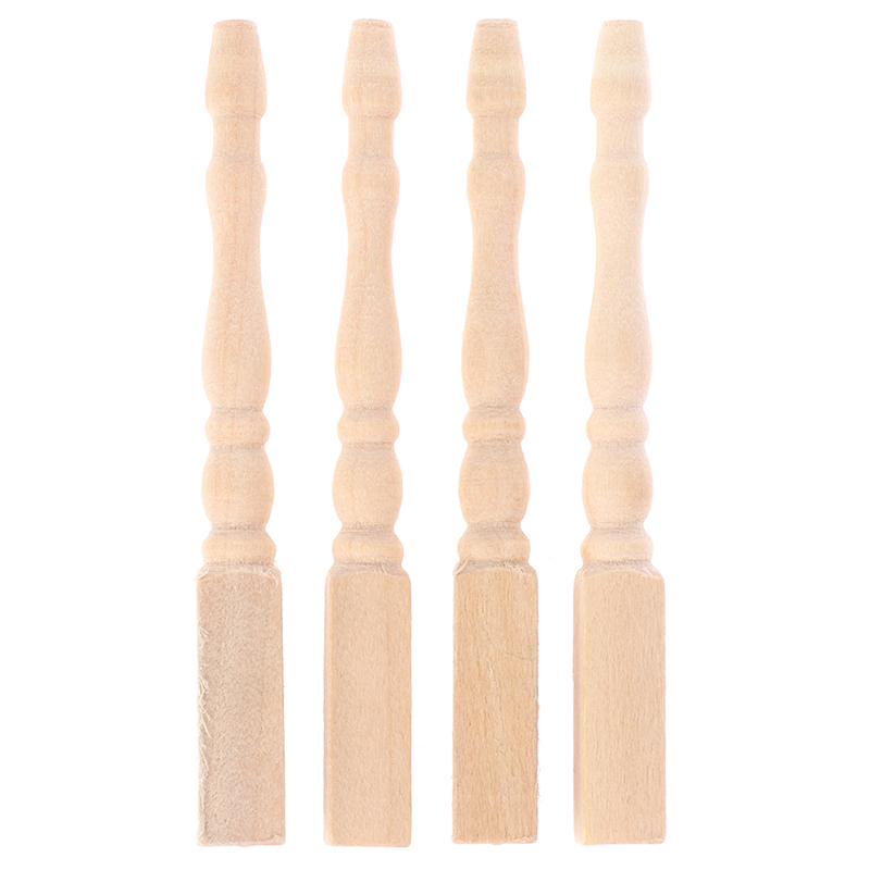 Furniture Leg Set - ●4pcs/set 1:12 Dollhouse Miniature DIY Wooden