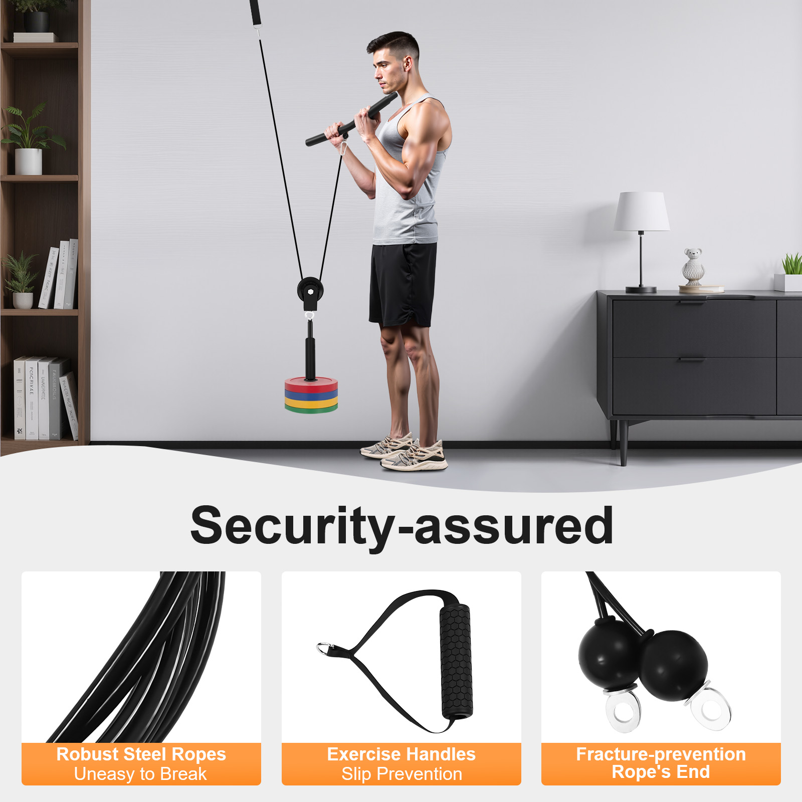 Furniture Leg Set - 120kg Cable Pull Fitness System, Gym
