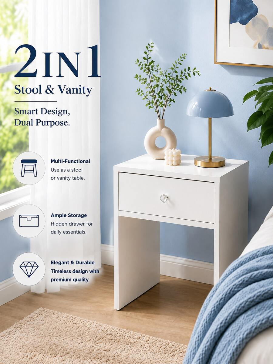 2-In-1 Storage Stool & Nightst - Furniture Hardware Manufacturers recension och pris