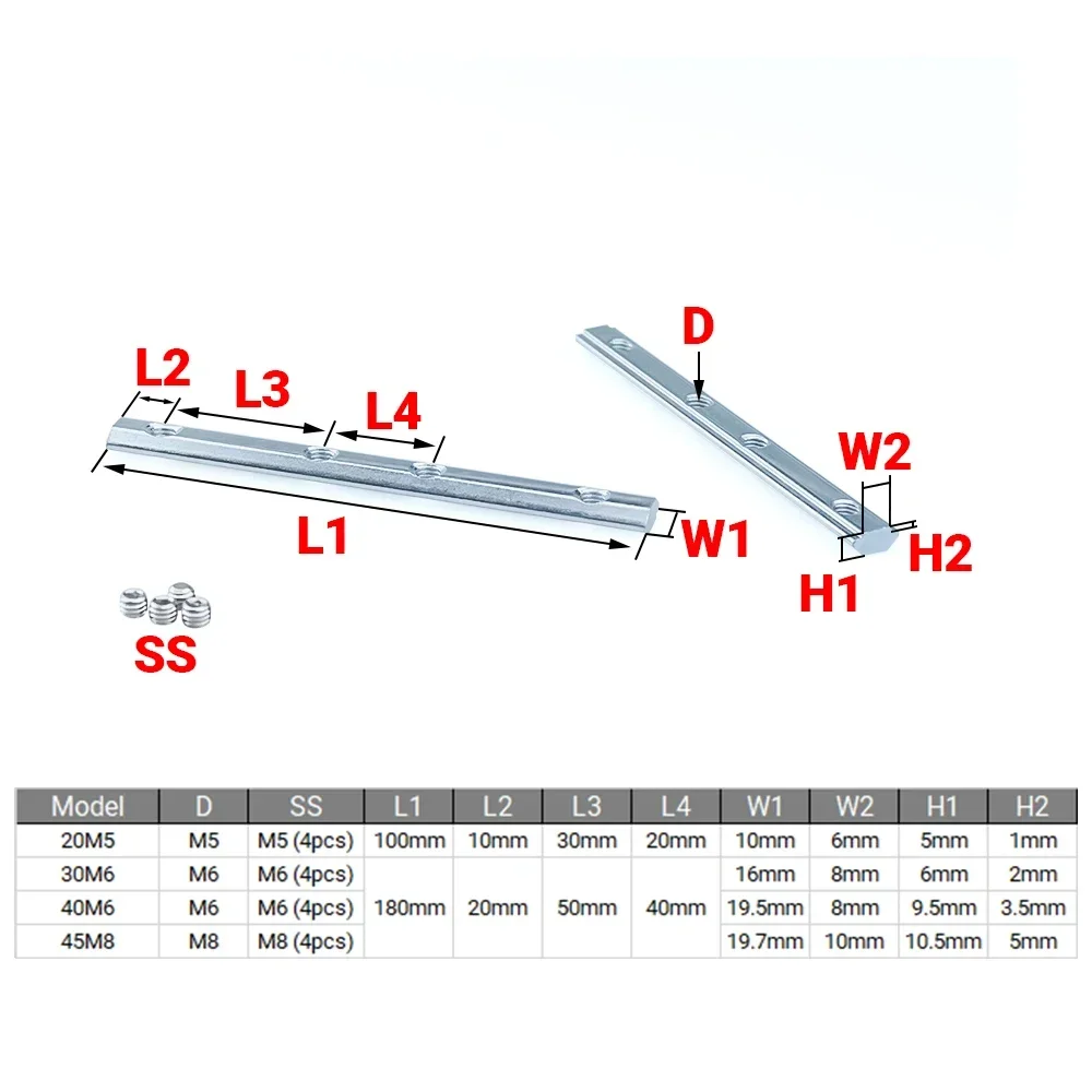 4Pcs V-Slot T-Slot Joiner 180  - Joint Connector Bracket recension och pris