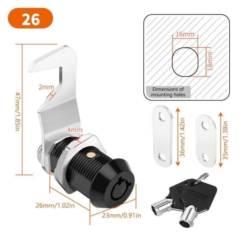 652F 2pcs Cabinet Security Loc - Cabinet Lock Key recension och pris