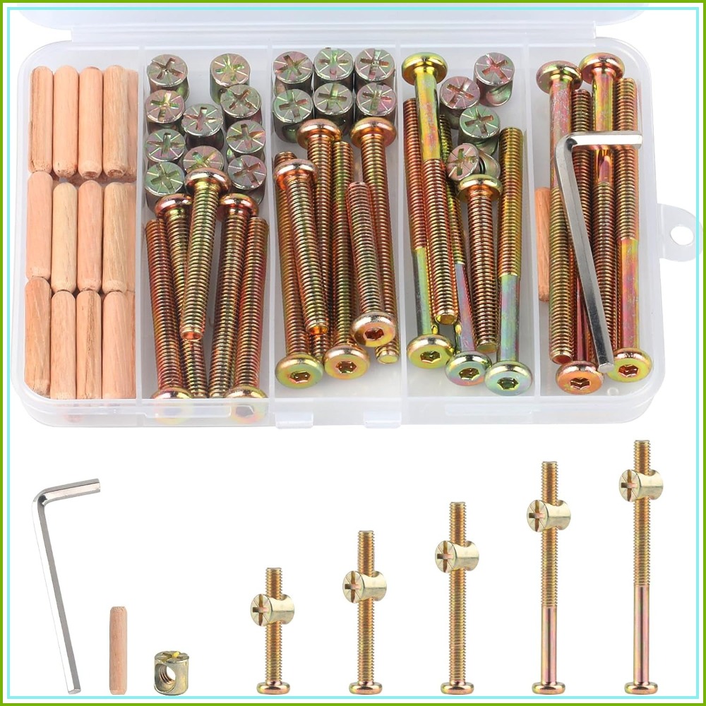 M6x40/50/60/70/80mm Crib Screw - Furniture Hardware Barrel Nut recension och pris