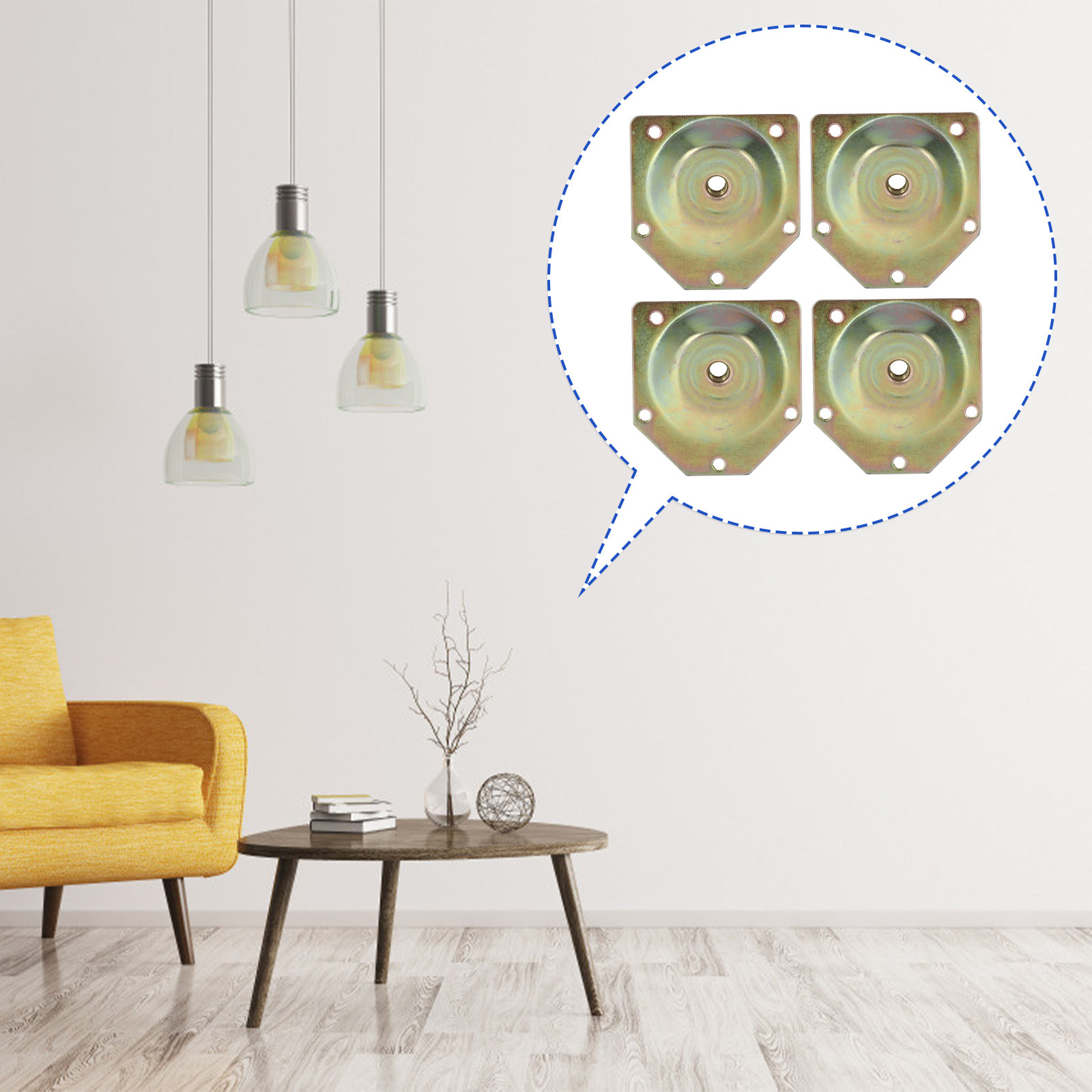 4Pcs Nut Set 12 Degree Slanted - Furniture Leg Set recension och pris