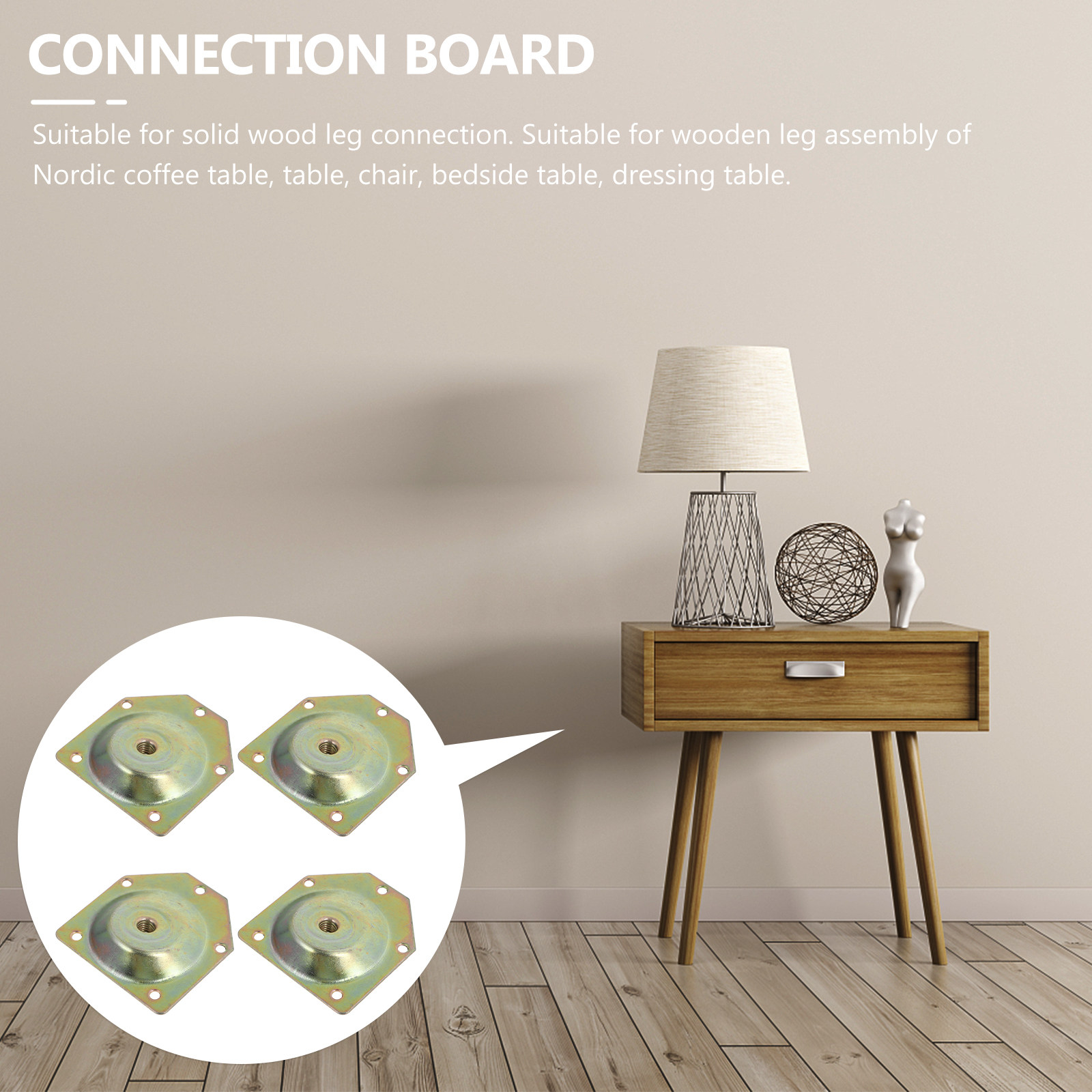 4Pcs Nut Set 12 Degree Slanted - Furniture Leg Set recension och pris