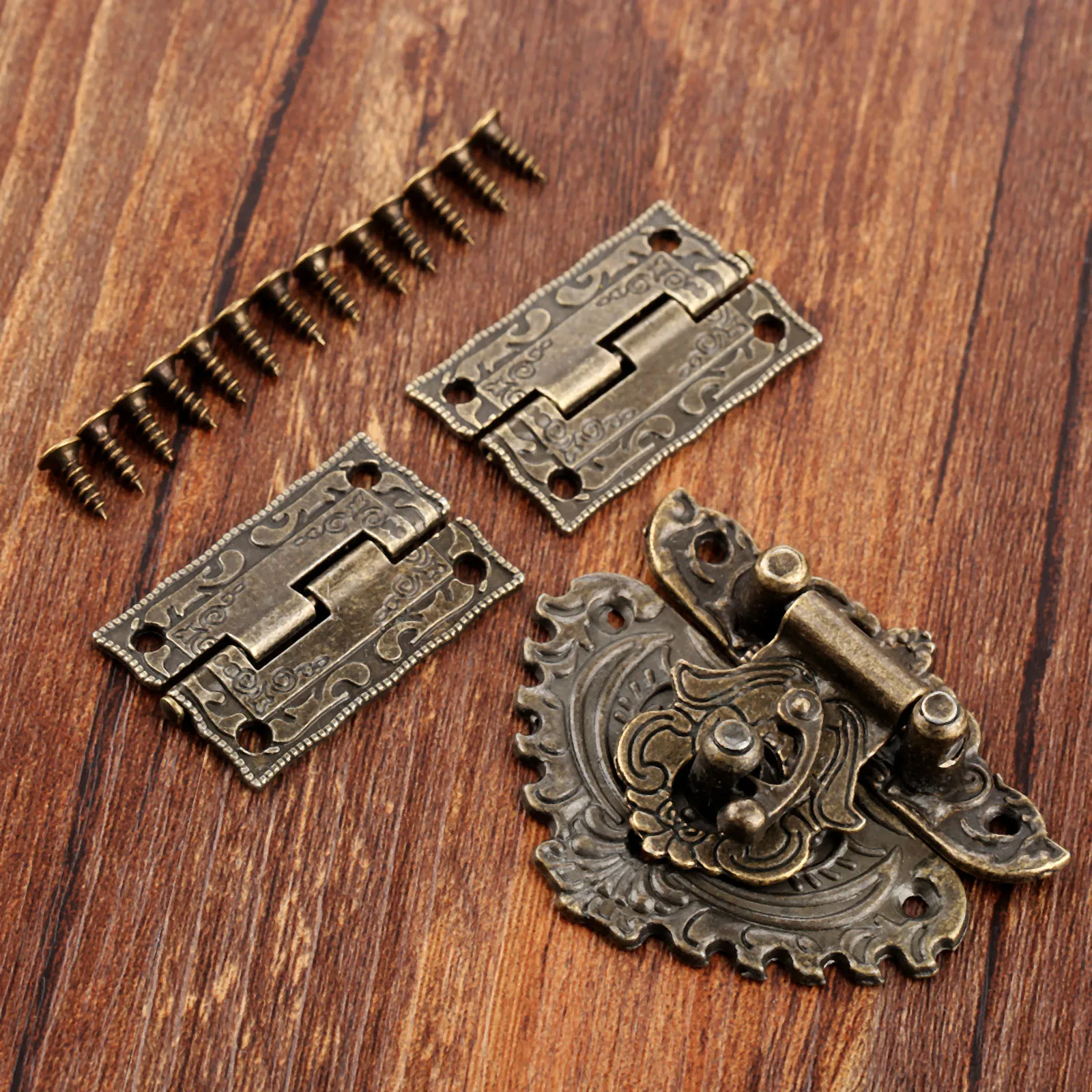 3pcs/set Antique Bronze Padloc - Furniture Hardware Decorative recension och pris