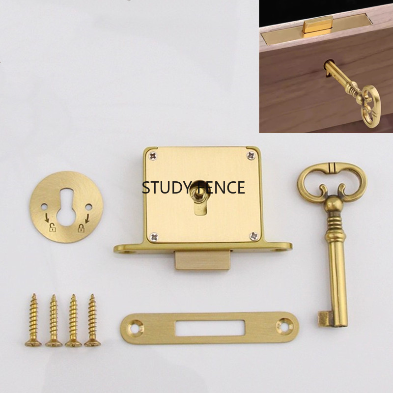 1PC Antique Metal Drawer Lock  - Cabinet Lock Key recension och pris