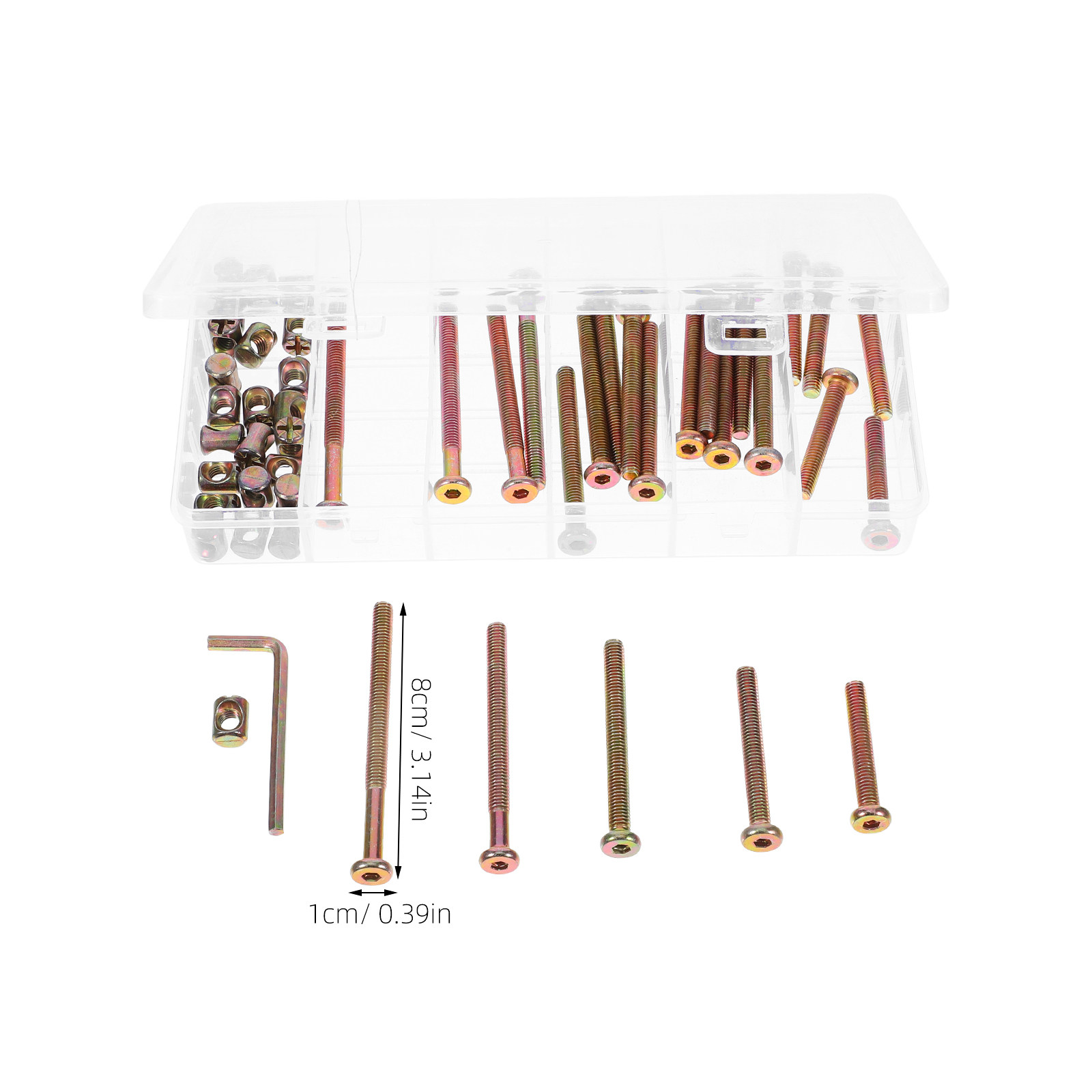 49Pcs Hex Socket Drive Screw a - Furniture Hardware Barrel Nut recension och pris