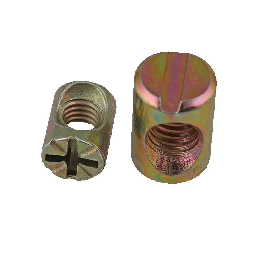 100pcs Color Zinc Plated Slott - Furniture Hardware Barrel Nut recension och pris