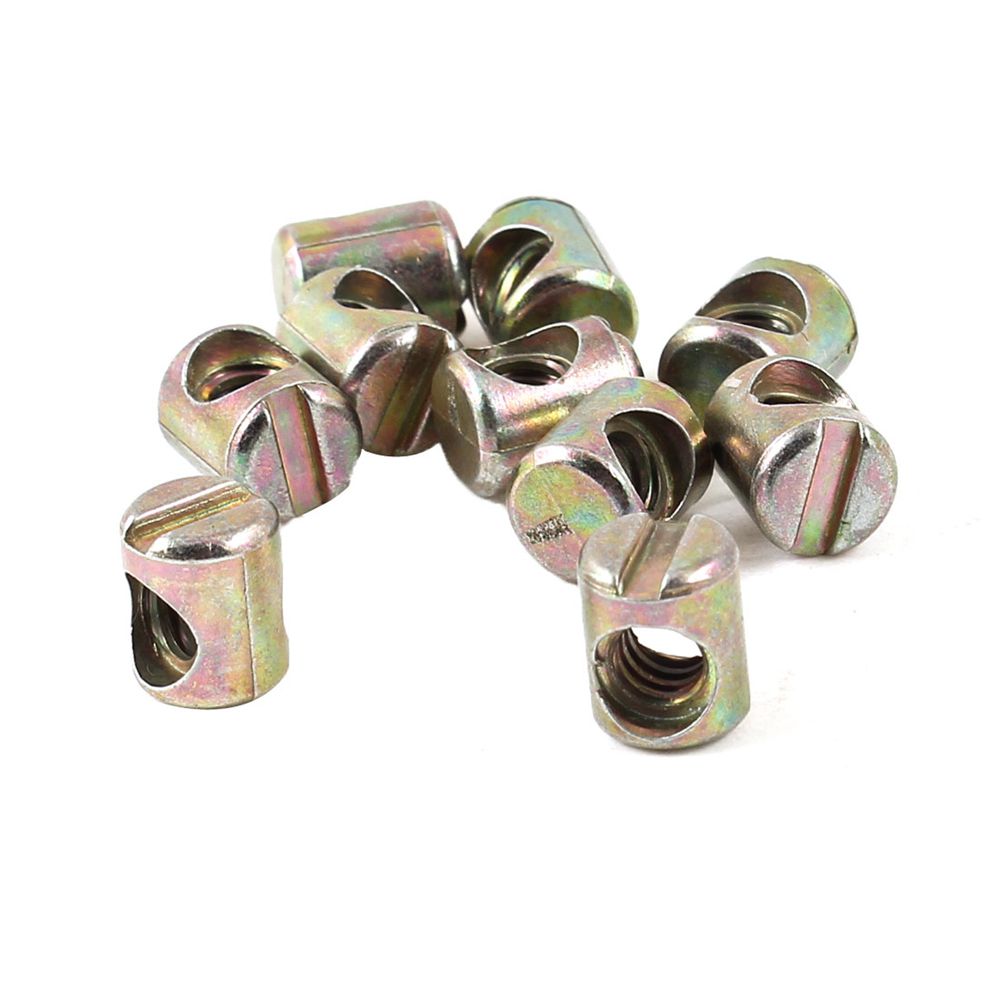 100pcs Color Zinc Plated Slott - Furniture Hardware Barrel Nut recension och pris