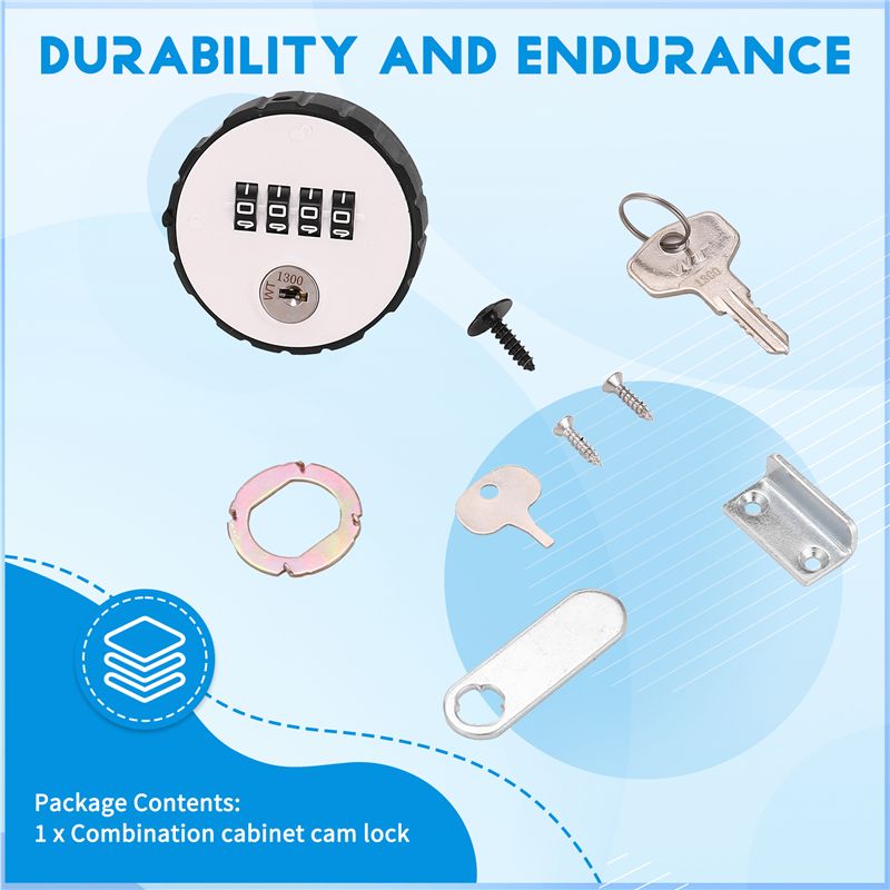 Combination Cabinet Cam Lock 4 - Cabinet Lock Key recension och pris
