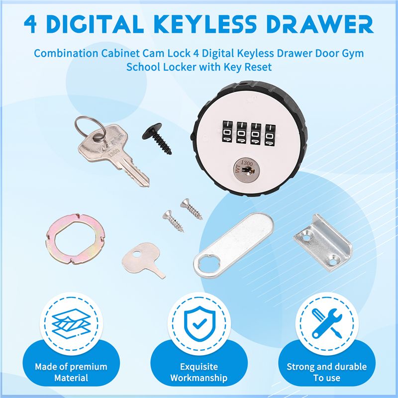 Combination Cabinet Cam Lock 4 - Cabinet Lock Key recension och pris