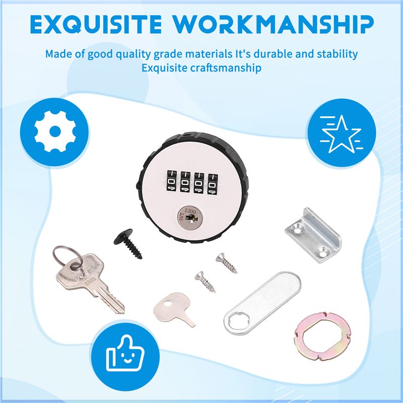 Combination Cabinet Cam Lock 4 - Cabinet Lock Key recension och pris