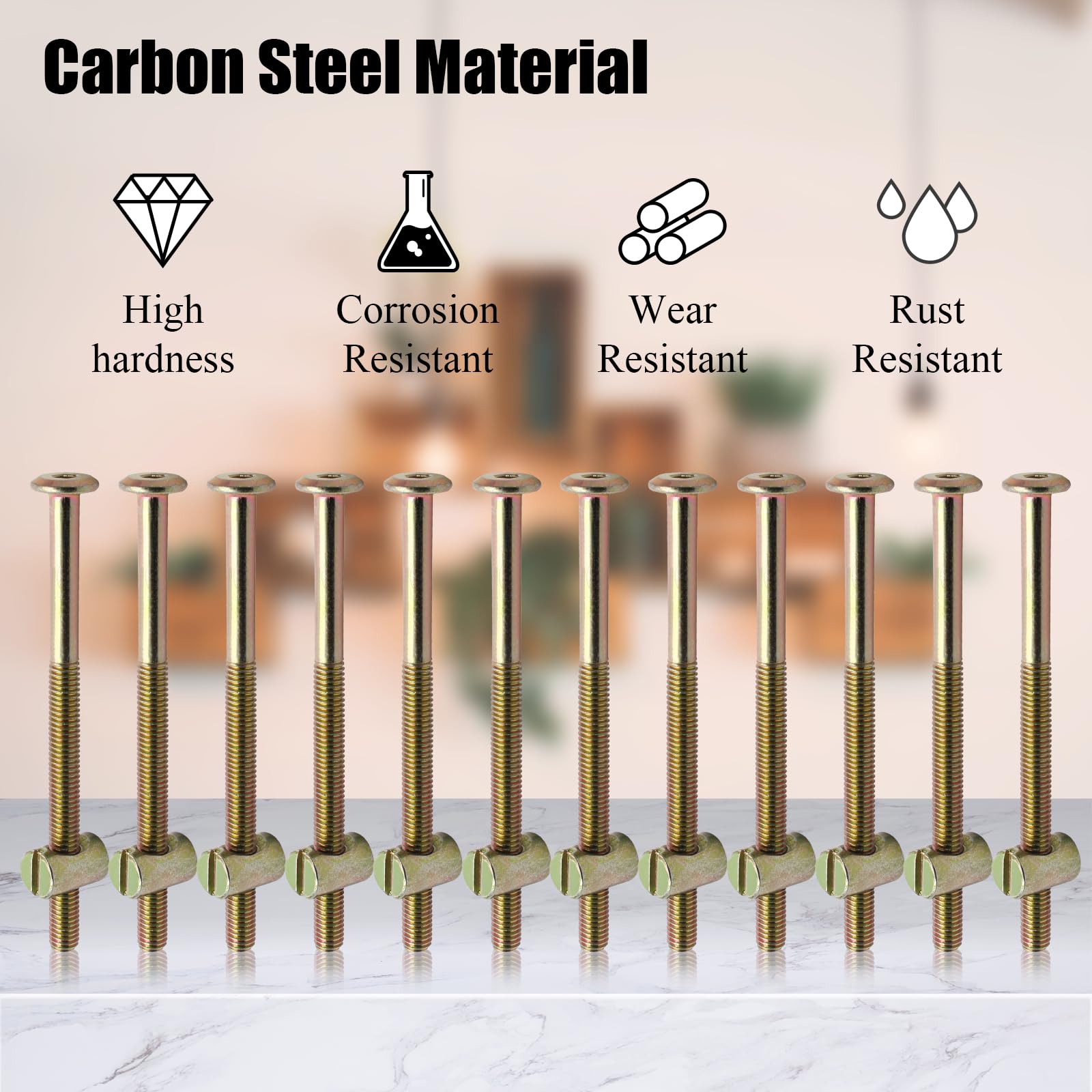 8 Sets M6 Furniture Crib Screw - Furniture Hardware Barrel Nut recension och pris