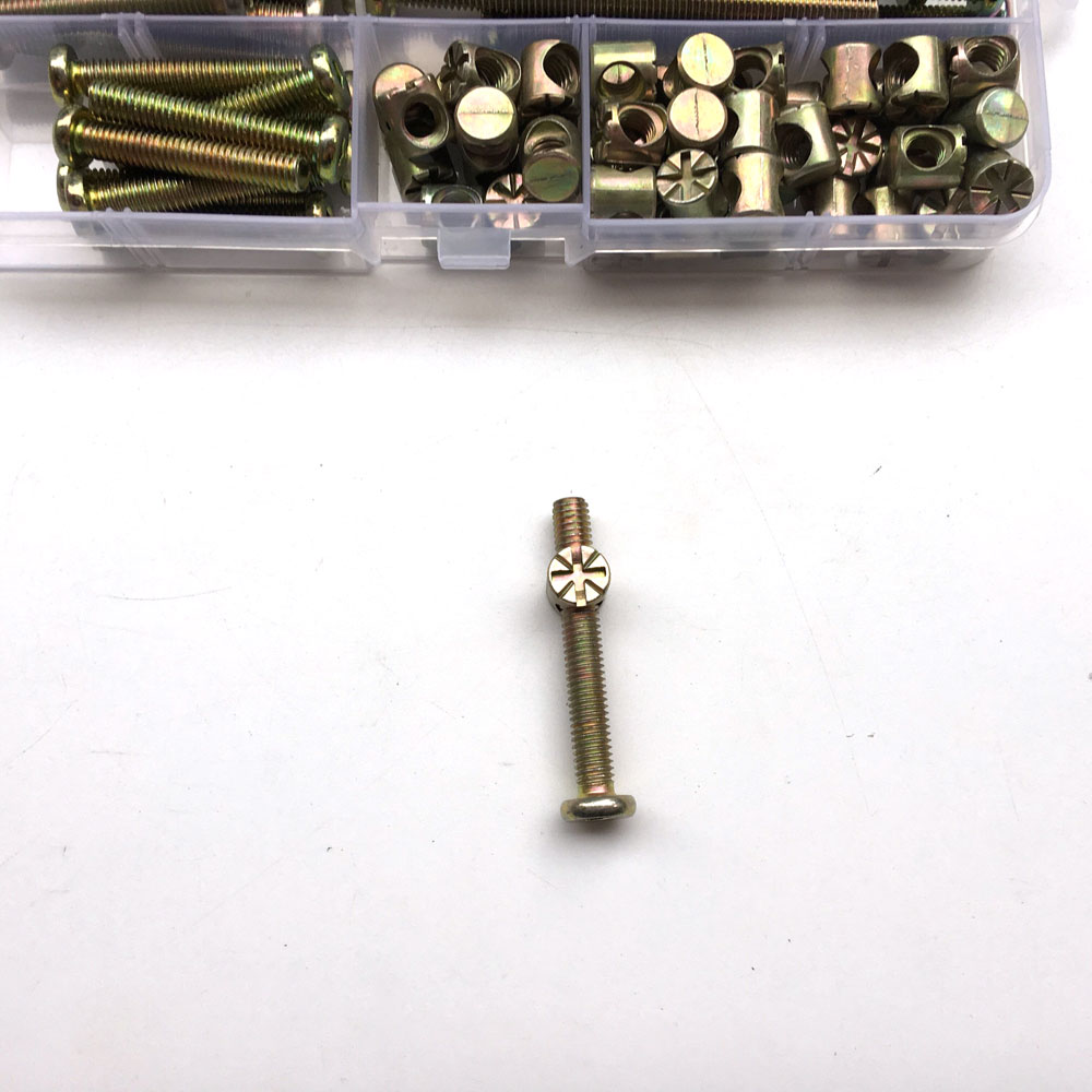 100Pcs M6 Barrel Dowel Nut Zin - Furniture Hardware Barrel Nut recension och pris
