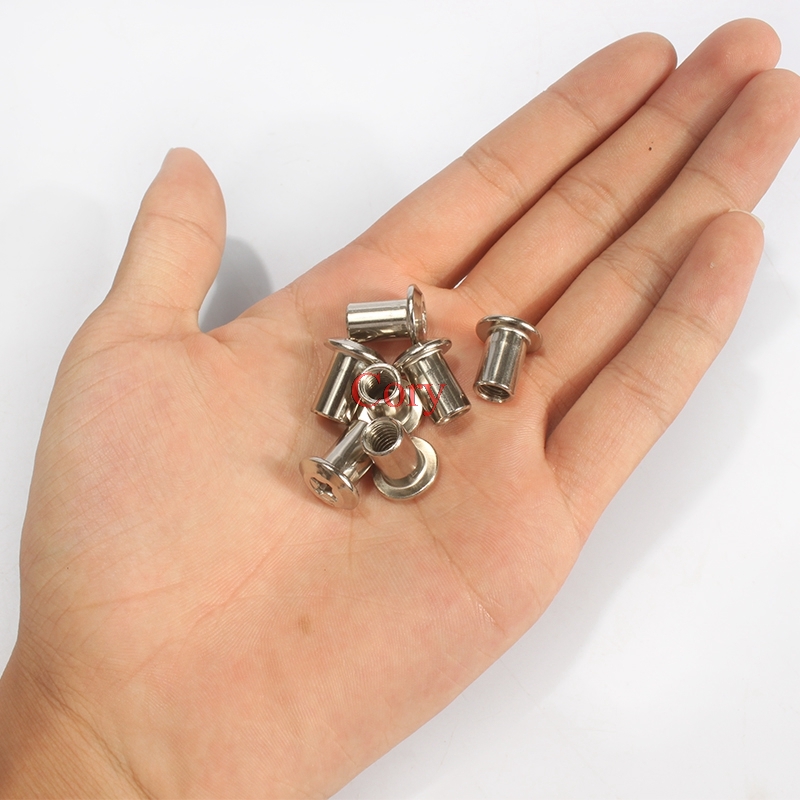 10pcs 6mm Barrel Nut Flat Head - Furniture Hardware Barrel Nut recension och pris