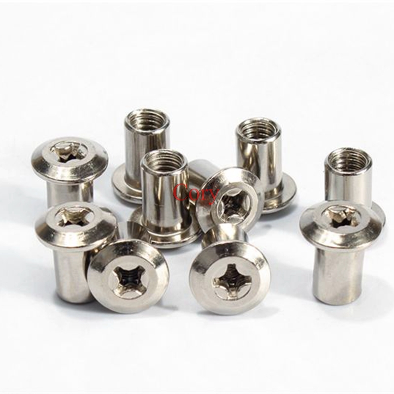 10pcs 6mm Barrel Nut Flat Head - Furniture Hardware Barrel Nut recension och pris
