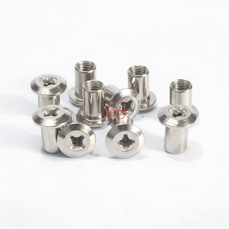 10pcs 6mm Barrel Nut Flat Head - Furniture Hardware Barrel Nut recension och pris