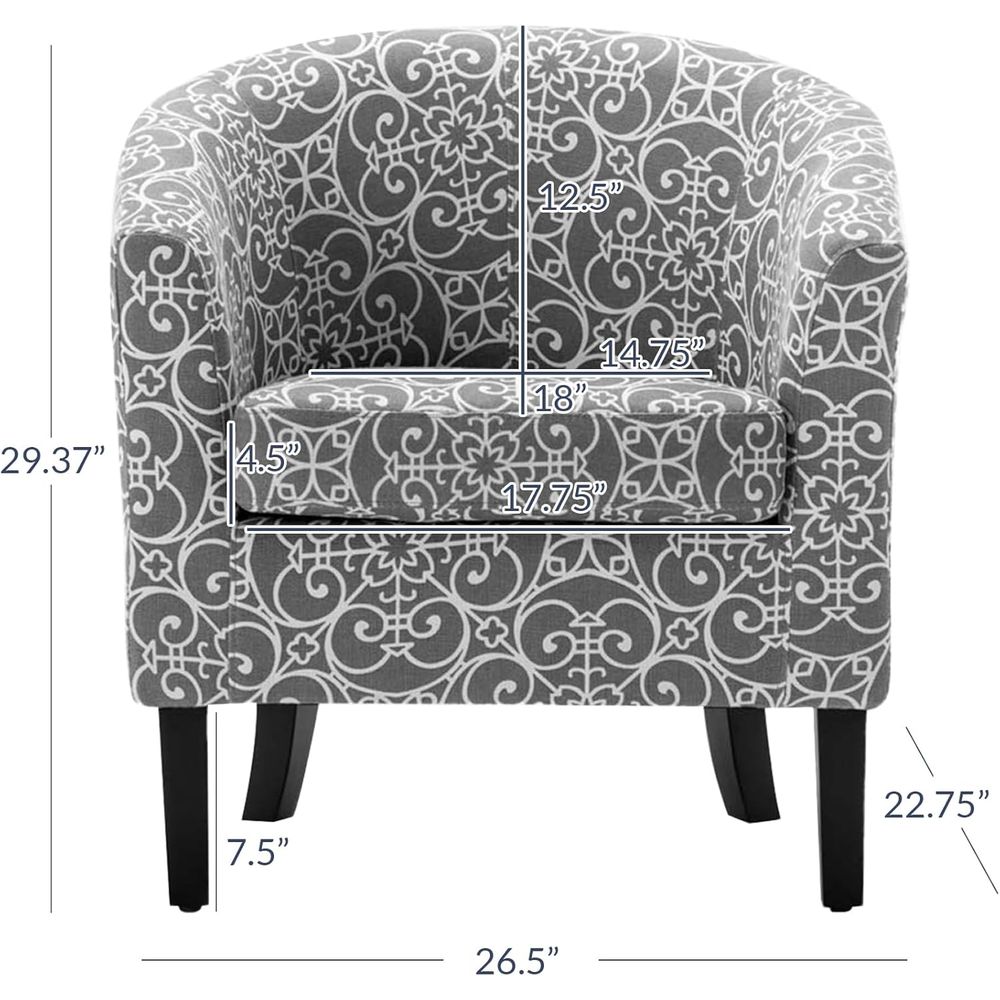 Accent Barrel Chair Set o 2, L - Furniture Leg Set recension och pris